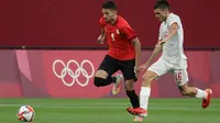 Timnas Spanyol harus puas bermain 0-0 melawan Mesir pada laga pembuka Grup C Olimpiade 2020. (AFP/Asano Ikko)