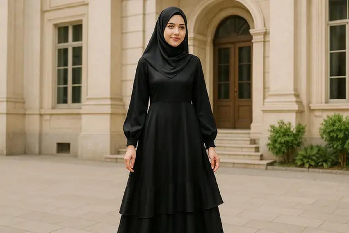 Inspirasi Dress Hitam Berlayer yang Bikin Penampilan Makin Anggun dan Elegan