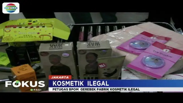 BPOM gerebek empat pabrik kosmetik ilegal dan palsu di Kalideres, Jakarta Barat.