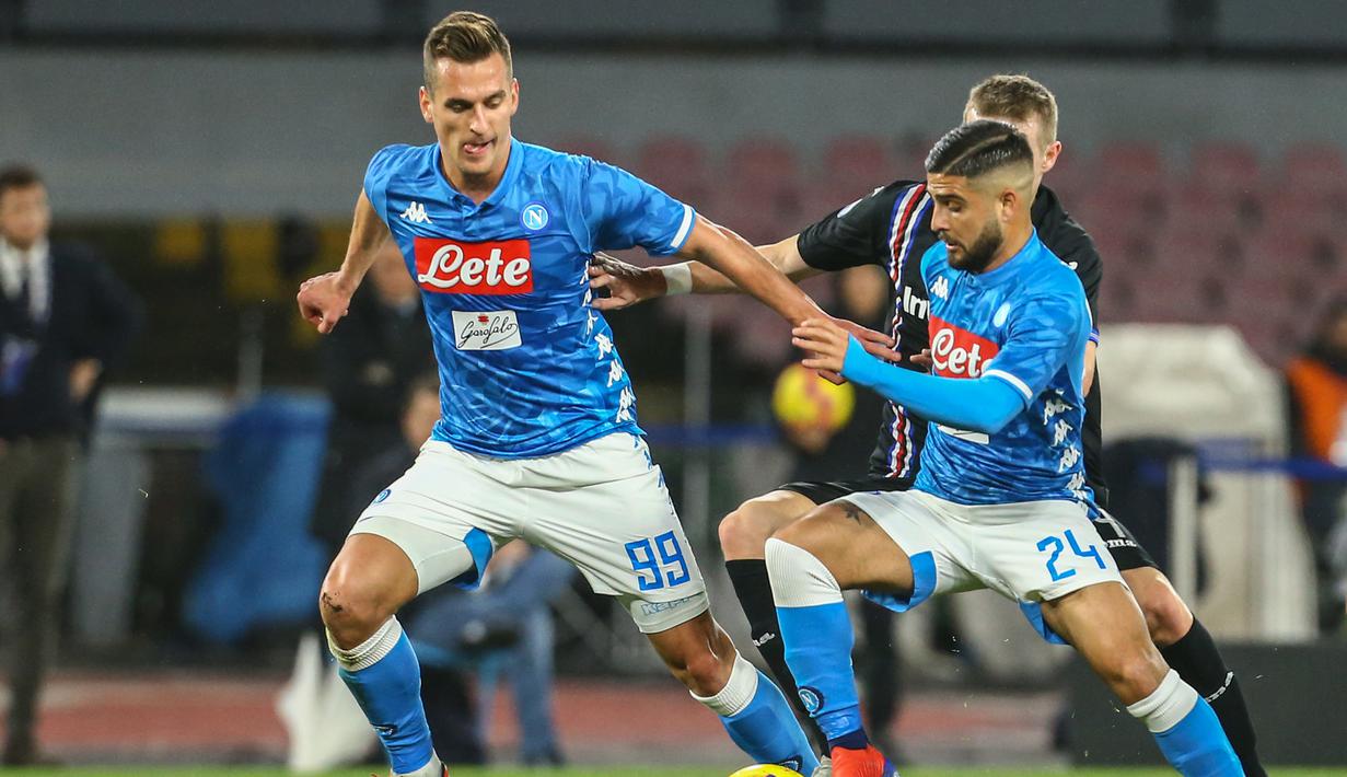 4. Arkadiusz Milik - Salah satu nama yang cukup menarik perhatian usai Napoli ditinggal Gonzalo Higuain. Musim lalu menjadi musim yang buruk bagi Milik usai hanya tampil starter sebanyak tiga kali. (AFP/Carlo Hermann)