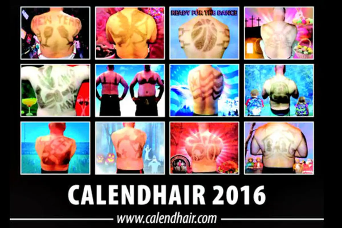 Unik, Seni Bulu Punggung Untuk Kalender *FOTO