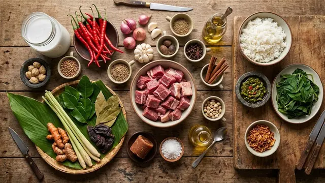 Bahan-bahan Gulai Cincang Daging Sapi