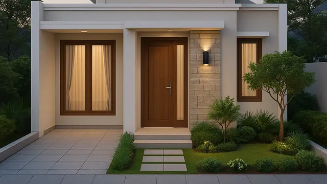 Desain Rumah Sederhana Tapi Mewah untuk Lahan 6x10 dengan Taman Mini