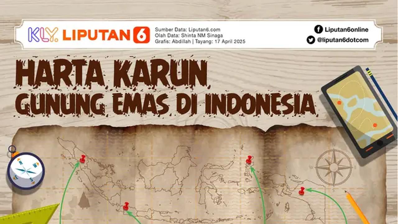 Infografis Harta Karun Gunung Emas di Indonesia. (Liputan6.com/Abdillah)