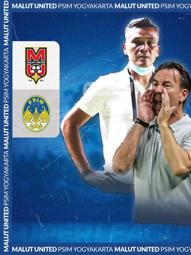 Duel Antarpelatih Malut United Vs PSIM Yogyakarta - BRI Super League