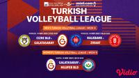 Link Live Streaming Turkish Volleyball League 2021 di Vidio, 13 dan 14 November. (Sumber : dok. vidio.com)