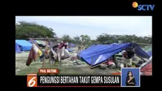 Tidak sedikit korban gempa yang masih bertahan karena takut terjadi gempa susulan.