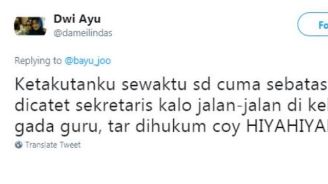 Bikin Nostalgia, 8 Cuitan Lucu Ketakutan Masa SD