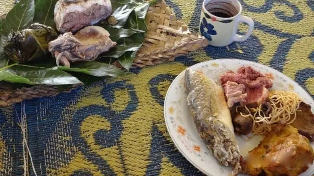 Hidangan kuliner lokal di Samoa Amerika