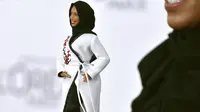 Barbie berhijab pertama yang dikeluarkan oleh Mattel. (Photo by Evan Agostini/Invision/AP)