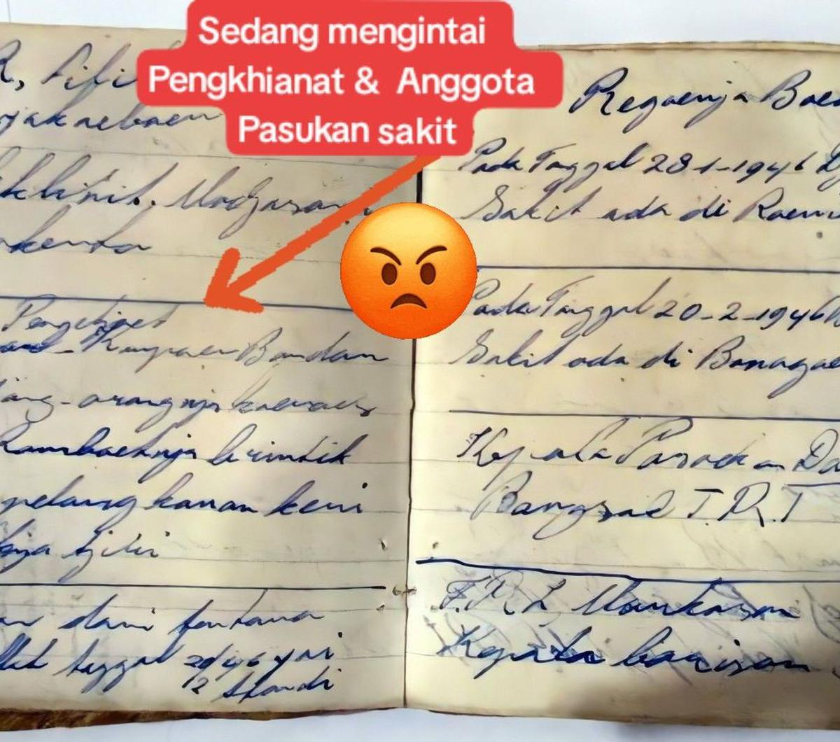 "Sedang mengintai Pengkhianat dan Anggota pasukan sakit,"<br><br>"Pembagian Senjata dan Nama Anggota Regu yang sakit,"<br>