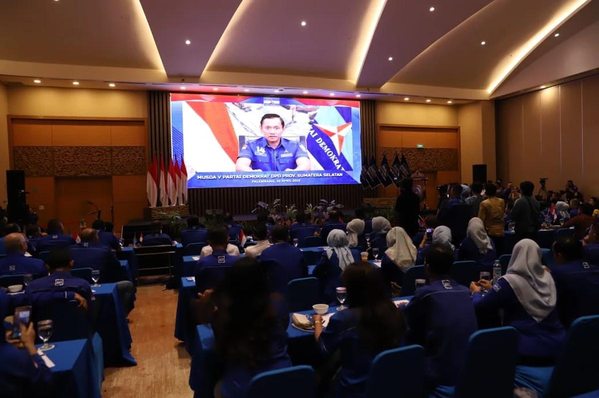 Musda V Demokrat Sumsel, AHY: Turunlah ke Masyarakat, Jangan Tunggu Tahun Politik