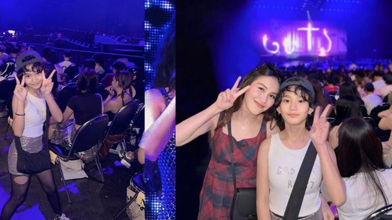 8 Foto Bilqis, Putri Ayu Ting Ting, Saat Menyaksikan Konser Olivia Rodrigo, Gaya Berpakaiannya yang Stylish Mendapat Banyak Pujian