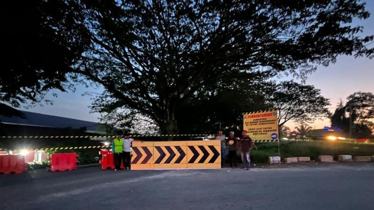 BPJN Riau Tutup Sementara Jembatan Danau Bingkuang Arah Pekanbaru-Bangkinang