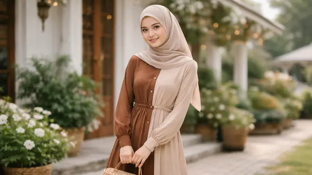 Gamis Lebaran Simpel tapi Terlihat Mahal