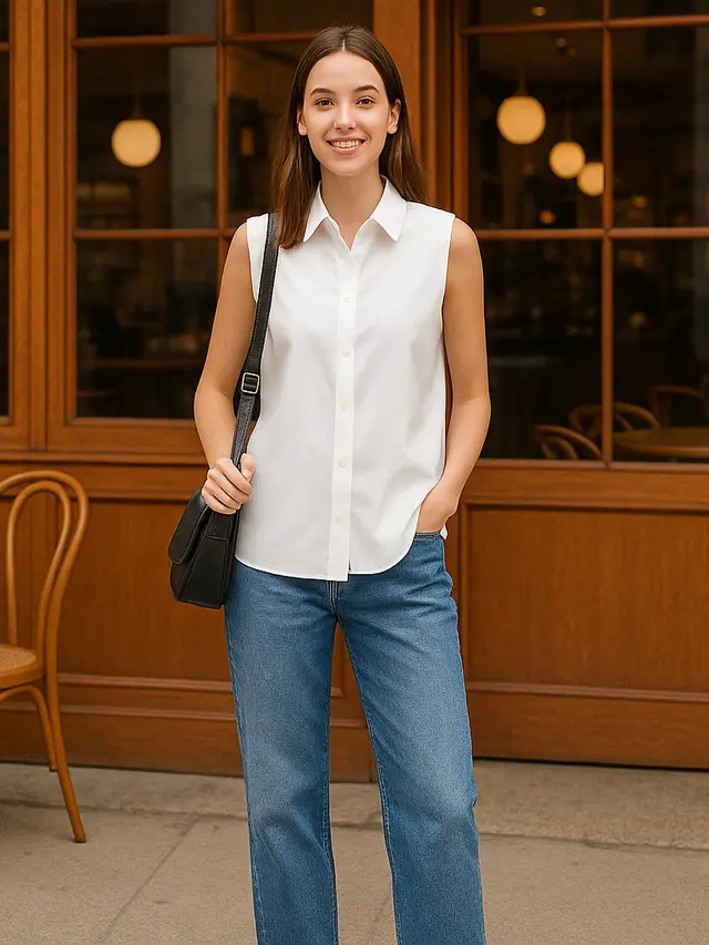 Outfit Atasan Putih Bawahan Jeans