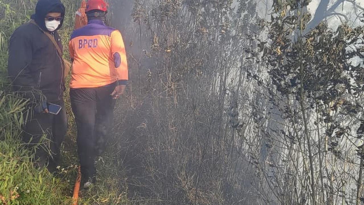 Upaya pemadaman kebakaran gunung bromo. (tangkapan layar BPBD Jawa Timur).