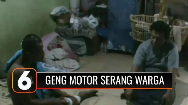 Gara-gara menegur tiga pengendara motor, sejumlah warga Tamansari, Jakarta Barat, diserang puluhan anggota geng motor dengan petasan dan senjata tajam. Ada dua warga di antaranya terluka akibat sabetan senjata tajam.