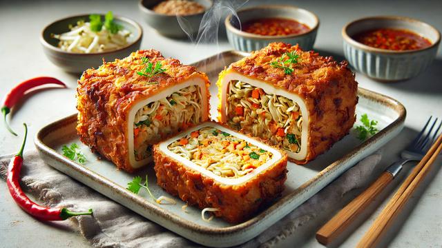 Gehu mirip tahu isi Pedas yang Garing dan Gurih (Foto: Rizka Nur Laily via ChatGPT)