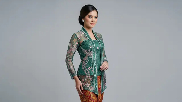 Kebaya Encim Modern Berkerah Shanghai