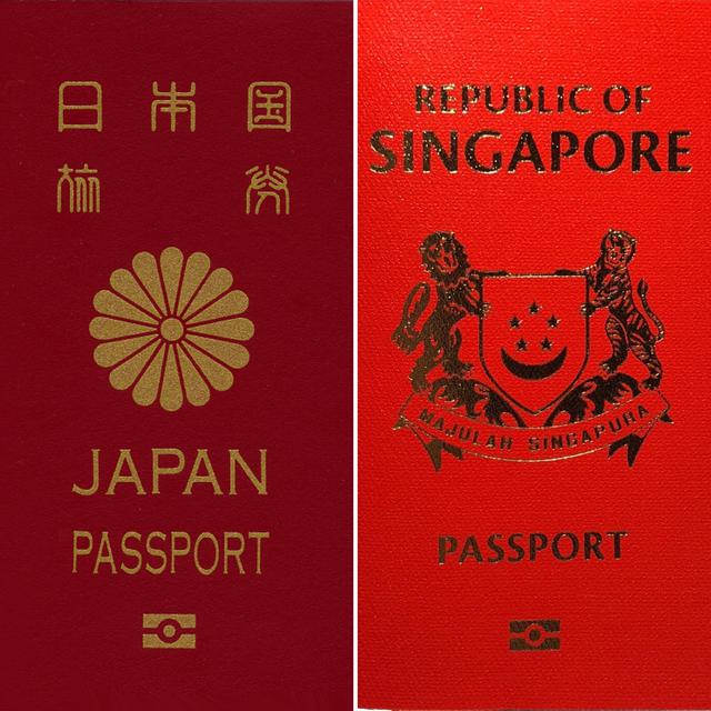 Paspor Jepang dan Singapura
