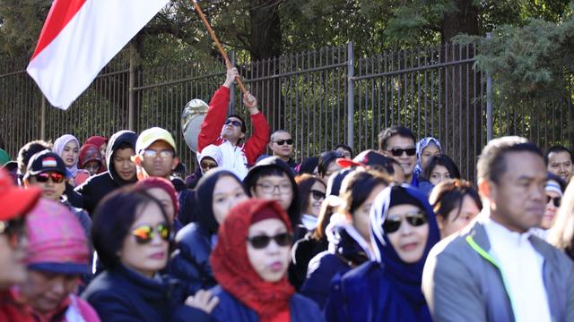 Masyarakat Indonesia yang hadir sangat beragam, mulai dari mahasiswa dan pelajar, diaspora, para profesional, ibu-ibu rumah tangga, anak-anak hingga diplomat (KBRI Canberra)