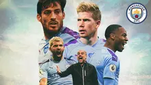 Manchester City - Pep Guardiola dan Pemain Manchester City (Bola.com/Adreanus Titus)