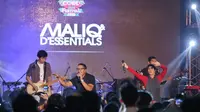 Grup musik asal Jakarta itu tampil bersemangat disaksikan para remaja yang memadati arena. (Nurwahyunan/Bintang.com)