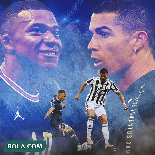 Ilustrasi - Kylian Mbappe Vs Cristiano Ronaldo