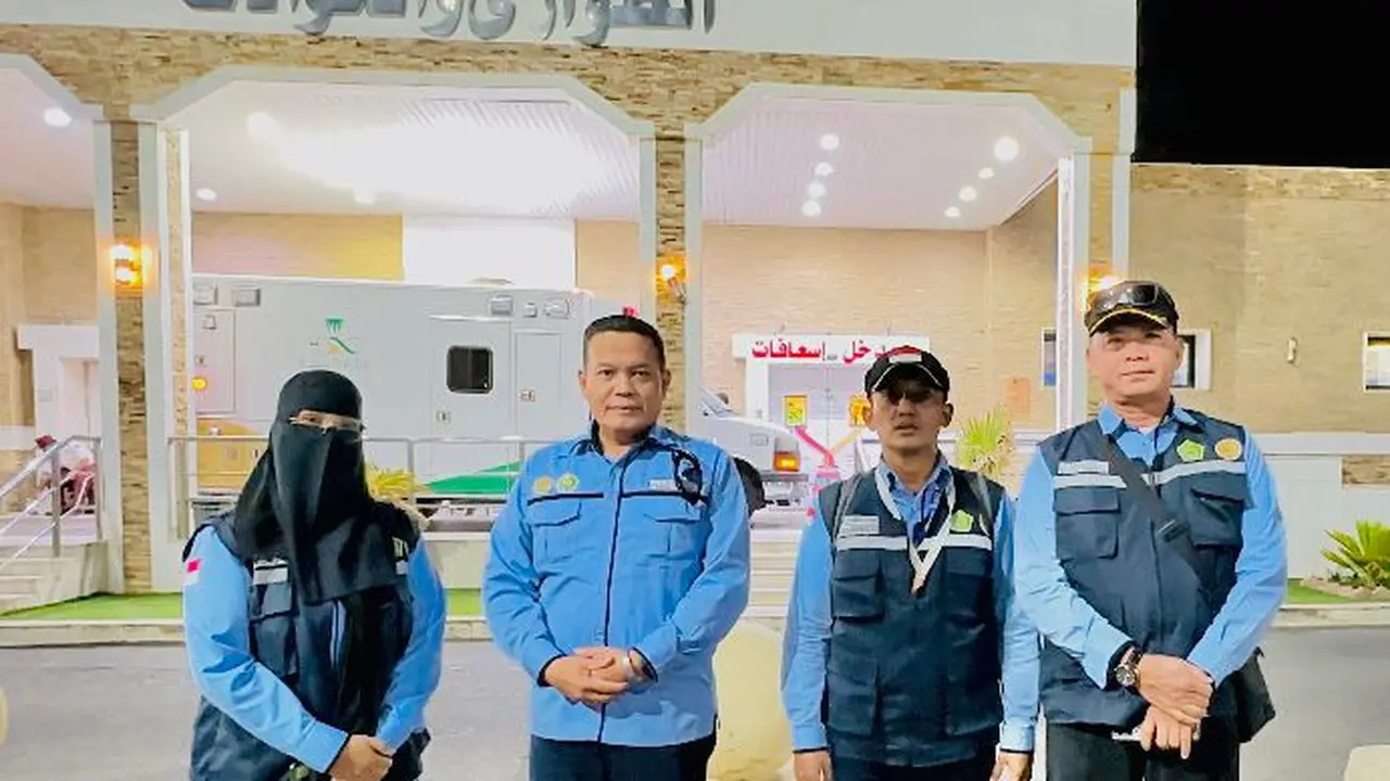Kepala Bidang Perlindungan Jemaah (Kabid Linjam) Harun Arrasyid di Makkah, Selasa, 1 Juli 2025. (Liputan6.com/Dinny Mutiah)