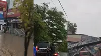 Puting Beliung Tumbangkan Pohon dan Tiang Listrik di Lampung Utara, Atap Rumah Berterbangan