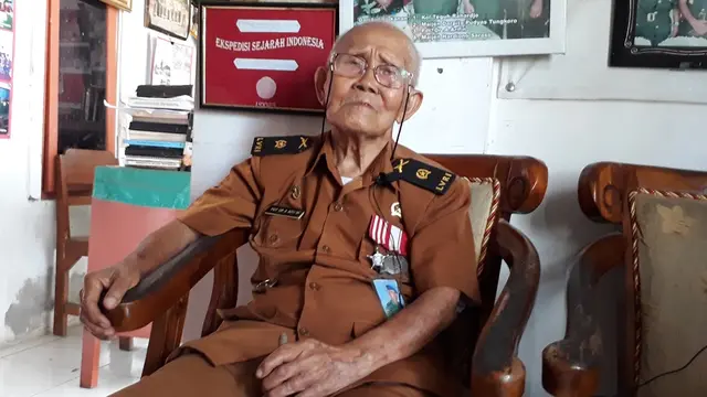 Mayor (purn) Abu Arifin, mantan pengawal Panglima Jenderal Besar Soedirman. (Foto: Liputan6.com/Humas Protokol PBG/Galoeh-Ridlo)