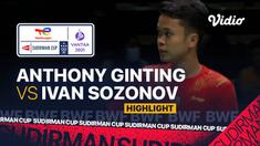 Berita video highlights kemenangan tunggal putra Indonesia, Anthony Ginting, atas pebulu tangkis Rusia, Ivan Sozonov, di Grup C Piala Sudirman 2021, Minggu (26/9/2021) malam hari WIB.