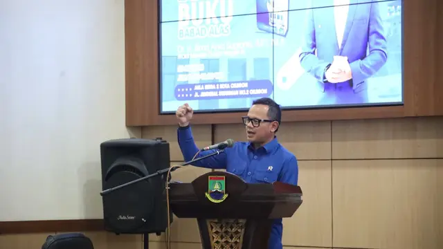 Wakil Menteri Dalam Negeri (Wamendagri) Bima Arya Sugiarto saat acara Bedah Buku Babad Alas di Aula Sekretariat Daerah Kota Cilegon, Banten, Rabu (20/5/2026) (Istimewa)