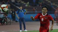Witan Sulaeman mencetak dua gol ke gawang Timor Leste sekaligus membantu Timnas Indonesia U-23 menang dengan skor 4-1 pada laga lanjutan SEA Games 2021. (Bola.com/Ikhwan Yanuar Harun)