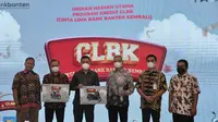 Direktur Utama dan Komisaris Utama Bank Banten di Pengundian Program Cinta Lima Bank Banten Kembali. (Dok Bank Banten)