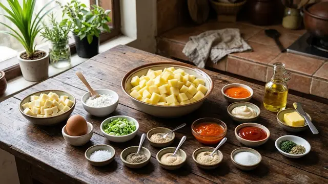 Bahan-bahan Membuat Kentang Pancake Mozarella