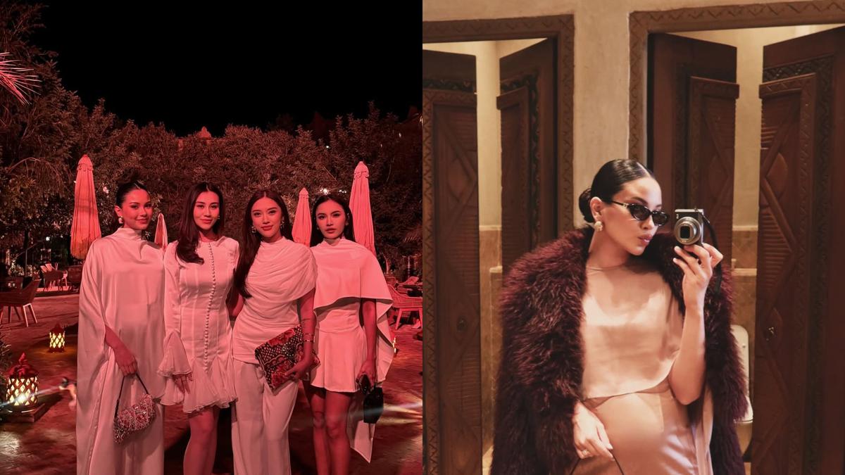 Pesona Bumil Cantik Alyssa Daguise Kondangan di Maroko, Andalkan Sleek Hair Do untuk Tampilan Ready to Go