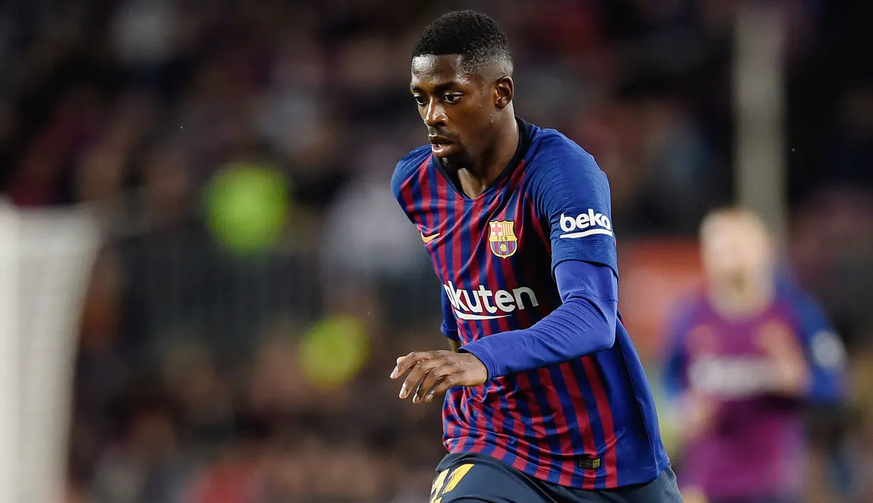 2. Ousmane Dembele (130 juta euro) - Pemain asal Prancis ini didatangkan Barcelona dari Borussia Dortmund pada 2017. Dembele bergabung Barcelona saat masih berusia 20 tahun dengan transfer seharga 130 juta euro. (AFP/Pau Barrena)