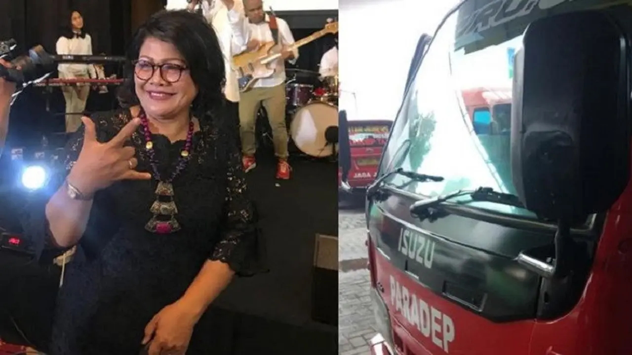 aksi nekat wanita ambil alih kemudi bus dari sopir jadi viral (foto: facebook Novita metty purba)