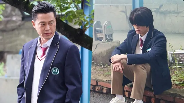 Lee Seo Jin dan Yoon Chan Young dalam drakor High School Return of a Gangster. (TVING via Soompi)