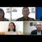 Dosen President University, Haris Herdiansyah, dalam Webinar bertajuk "Memahami Fenomena Misinformasi dan Disinformasi dari Perspektif Psikologi", yang diadakan oleh AJI Indonesia dan Google News Initiative, Selasa (24/10). (Liputan6.com / Rida Rasidi)