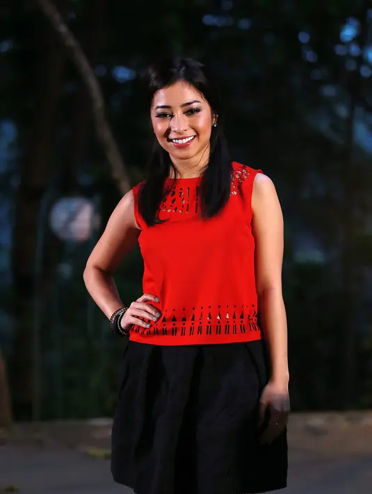 'Karena aku deket banget sama Calvin, jadi chemistry di antara kita gak terlalu sulit' ujar Nikita. (Wimbarsana Kewas/Bintang.com)