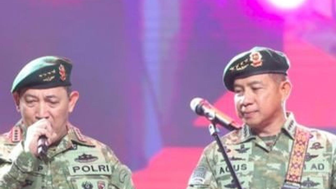 Panglima TNI & Pangkostrad Beraksi Lagi di Panggung, Anak Band Banget Kini Bareng Kapolri