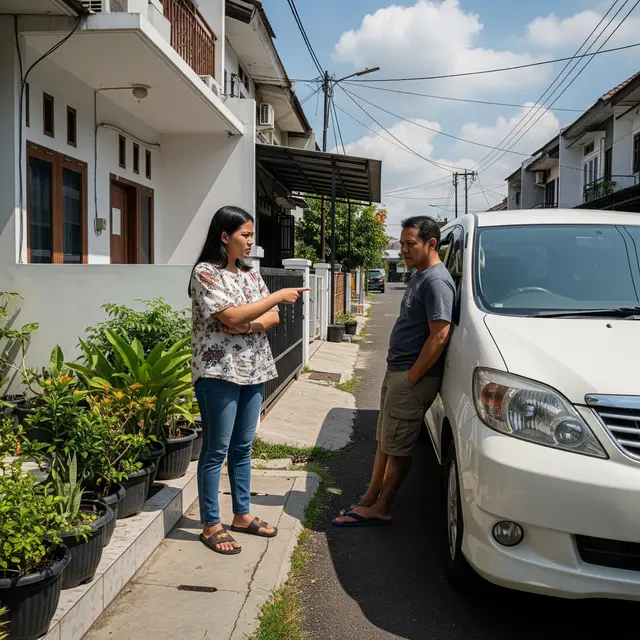 Menegur Tetangga yang Parkir Sembarangan (Gemini AI)