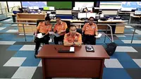 Kepala Badan SAR Nasional (Basarnas) Marsekal Madya (Marsdya) Mohammad Syafii rapat soal banjir. (Radityo).