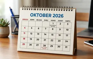 Kalender Oktober 2026 Lengkap Tanggal Merah & Cuti Bersama