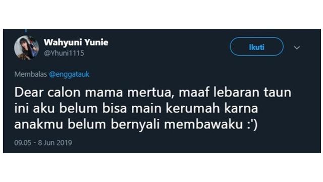 Curhatan Netizen Untuk Calon Ibu Mertua Usai Lebaran Ini Bikin Senyum-senyum