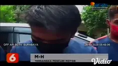 Keempat pencuri sepeda motor yang diringkus Satuan Reserse Kriminal Polsek Gubeng, Surabaya. Para tersangka yakni M-R, O-S, M-H, dan T-Y. Masing-masing mempunyai tugas dalam menjalankan aksi pencuriannya.