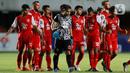Pemain Persija Jakarta usai mengalahkan Persib Bandung pada laga final Piala Menpora 2021 di Stadion Maguwoharjo, Sleman, Kamis (22/4/2021). Persija menang dengan skor 2-0. (Bola.com/M Iqbal Ichsan)